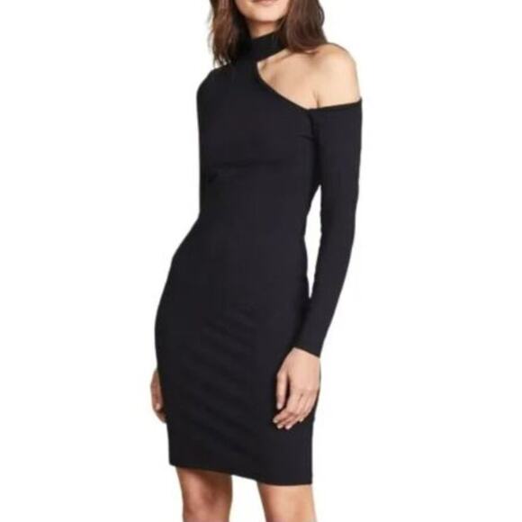Trina Turk | NWT Gigi Open Shoulder Choker Cocktail Dress Y2K Gossip Girl Blue 8 - Picture 1 of 11